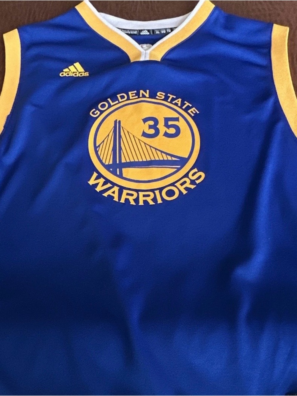 Golden State Warriors Kevin Durant #35 Jersey Mens Large Adidas Authentic